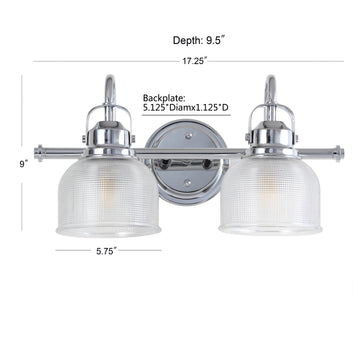 Virginia Metal/Glass LED Vanity Light - JONATHAN Y